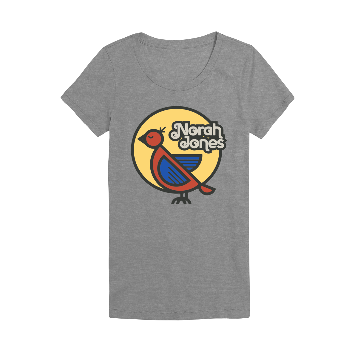 Bird Womens Heather Grey Tee - Norah Jones