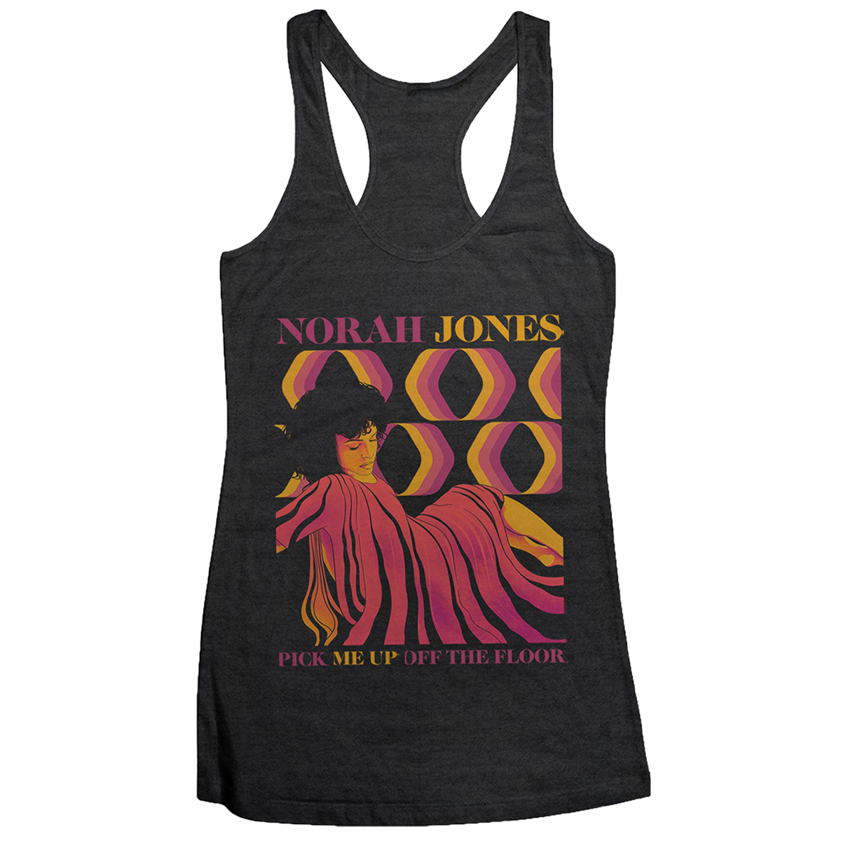 Pick Me Up Vintage Black Racerback Tank